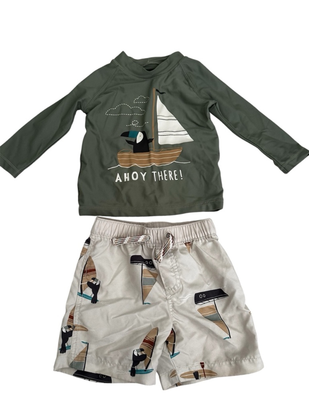 Carter's Olive Green Infant Rash Guard Top
